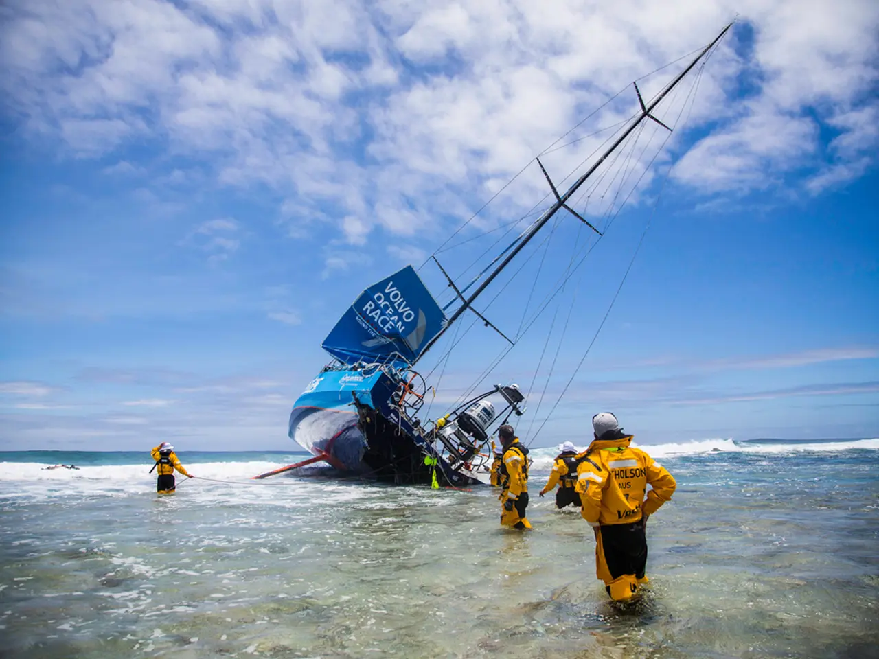 Helicopter Deploys Paramedics on Sailboat Amidst Crisis