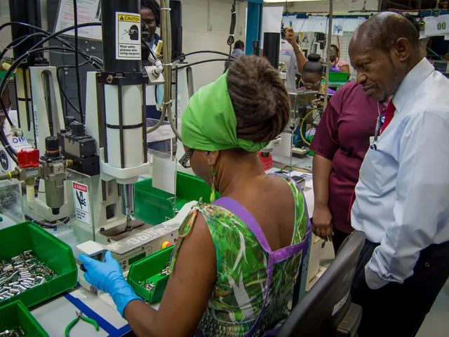 Workplace accident at elevated location: Employee (59 years old) gets trapped in a moving machine,...