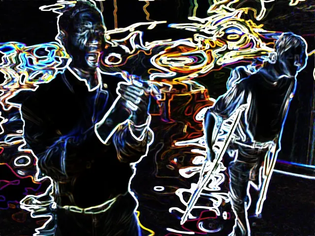 This is an animated image of some people and the illusion.